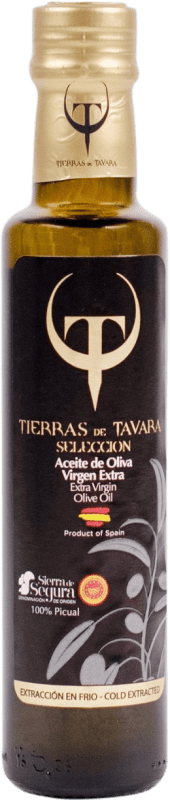 36,95 € Free Shipping | 12 units box Olive Oil Tierras de Tavara Selection, EVOO Extra Virgin D.O. Sierra de Segura Jaén Spain Picual Small Bottle 25 cl