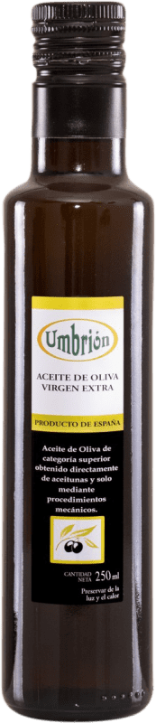 53,95 € Free Shipping | 12 units box Olive Oil Umbrión EVOO Extra Virgin Toledo Spain Arbequina Small Bottle 25 cl