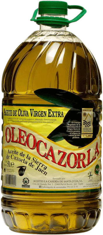 79,95 € Free Shipping | Olive Oil Aceitex Oleo EVOO Extra Virgin D.O. Sierra de Cazorla Jaén Spain Jerrycan 5 L PET