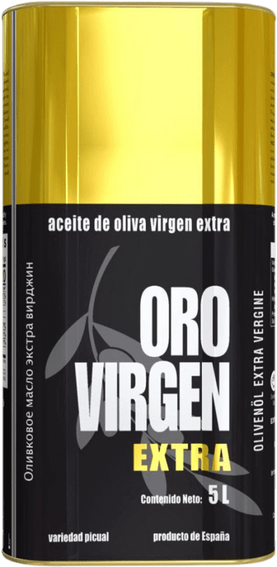97,95 € 免费送货 | 橄榄油 Aceitex Oro — 金色版, EVOO 特级初榨 Jaén 西班牙 Picual — 皮夸尔 特殊罐 5 L