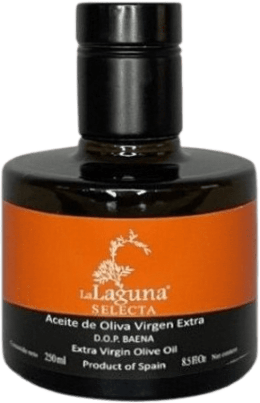 34,95 € 免费送货 | 盒装6个 橄榄油 Sucesores Hnos. López La Laguna Selecta Coupage — 调配, EVOO 特级初榨 D.O. Baena Córdoba 西班牙 小瓶装 25 cl