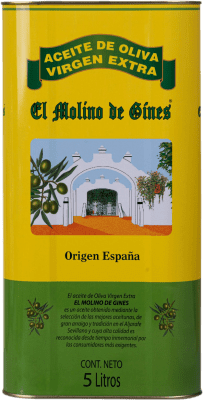 54,95 € Бесплатная доставка | Оливковое масло San Cristóbal El Molino de Gines ЭВО Экстра Вирджин Sevilla Испания Специальная банка 5 L