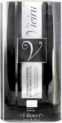 143,95 € Envio grátis | Azeite de Oliva As Pontis Vieiru AOVE Virgem Extra Cáceres Espanha Manzanilla Eco — Biológico Lata Especial 5 L