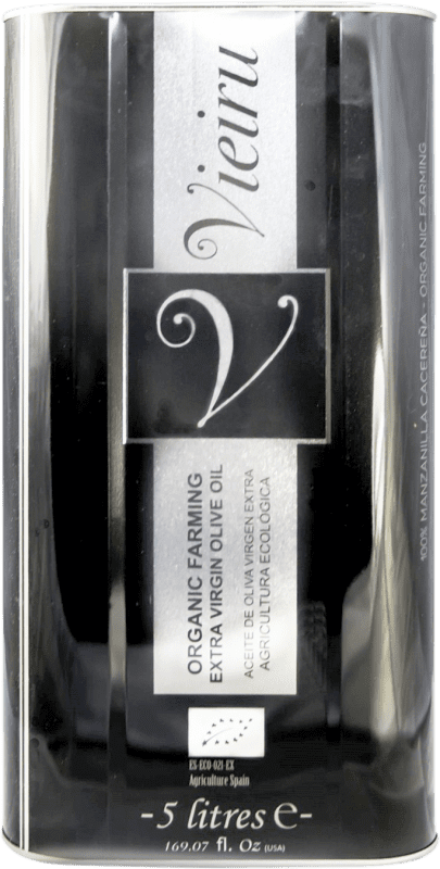 147,95 € Free Shipping | Olive Oil As Pontis Vieiru Virgen Extra Ecológico Cáceres Spain Manzanilla Special Can 5 L