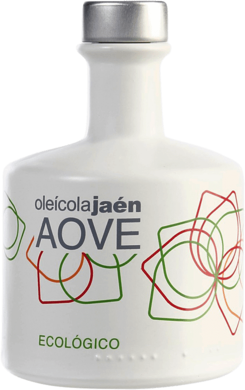 166,95 € Envío gratis | Caja de 12 unidades Aceite de Oliva Oleícola Jaén AOVE Virgen Extra Jaén España Picual Eco — Ecológico Botellín 25 cl