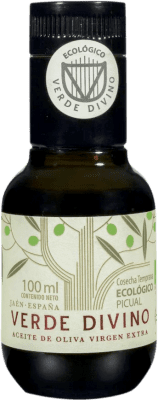 8,95 € Free Shipping | Olive Oil Verde Divino Cosecha Temprana — Early Harvest, EVOO Extra Virgin Jaén Spain Picual Eco — Organic Miniature Bottle 10 cl