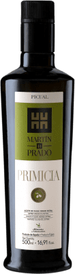 36,95 € Envío gratis | Aceite de Oliva Martín de Prado Primicia AOVE Virgen Extra Cáceres España Picual Botella Medium 50 cl