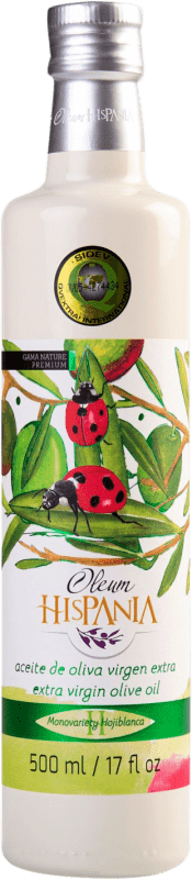 18,95 € Kostenloser Versand | Olivenöl Oleum Hispania Premium, Nature, E-NOL Extra Nativ Córdoba Spanien Hojiblanca Medium-Flasche 50 cl