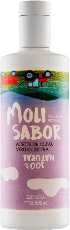 21,95 € Бесплатная доставка | Оливковое масло Oleícola Jaén Molisabor ЭВО Экстра Вирджин Jaén Испания Picual — Пикуаль Средняя бутылка 50 cl