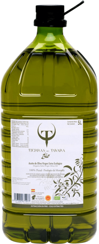 43,95 € Envio grátis | Azeite de Oliva Tierras de Tavara AOVE Virgem Extra D.O. Sierra de Segura Jaén Espanha Picual Bio — Ecológico Garrafão 5 L PET