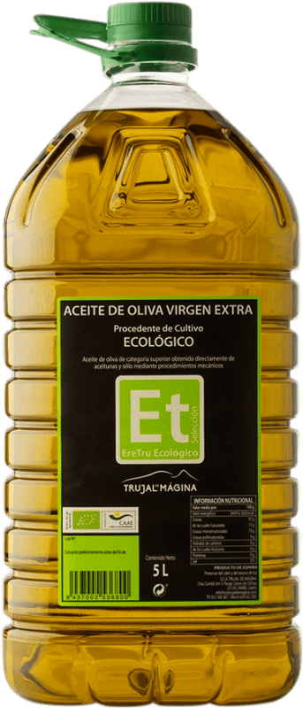 51,95 € Envio grátis | Azeite de Oliva Trujal de Mágina Et EreTru AOVE Virgem Extra D.O. Sierra Mágina Jaén Espanha Picual Eco — Biológico Garrafão 5 L PET