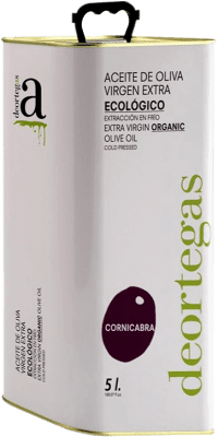 55,95 € 免费送货 | 橄榄油 Deortegas EVOO 特级初榨 穆尔西亚地区 西班牙 Cornicabra — 角牛角葡萄 Eco — 生态 有机 天然 特殊罐 5 L