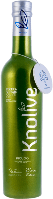 66,95 € Envio grátis | Caixa de 6 unidades Azeite de Oliva Hispasur Knolive AOVE Virgem Extra Córdoba Espanha Picuda Garrafinha 25 cl