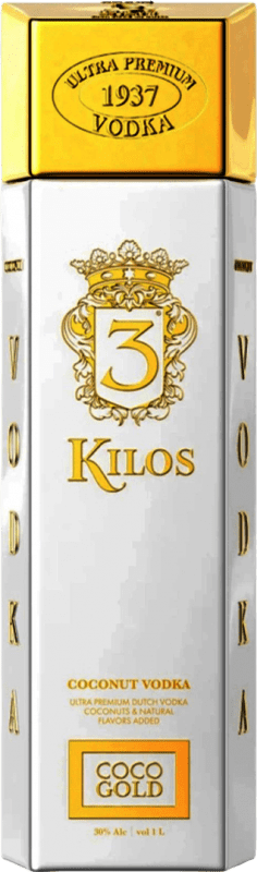 56,95 € Envío gratis | Vodka 3 Kilos Gold 999.9 Países Bajos 1 L Coconut — Coco