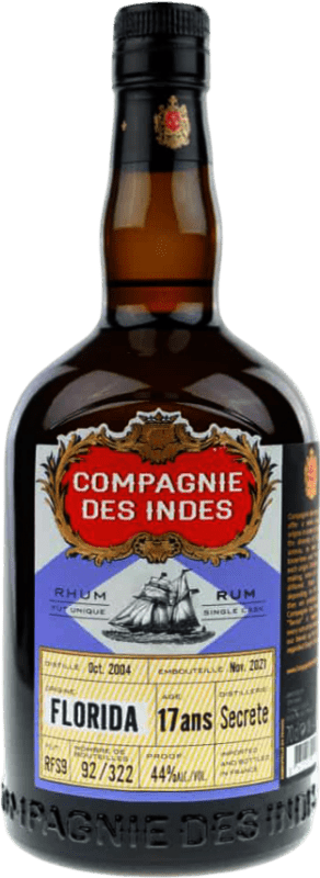 101,95 € Free Shipping | Rum Compagnie des Indes Single Cask Florida Secrete France 17 Years Bottle 70 cl
