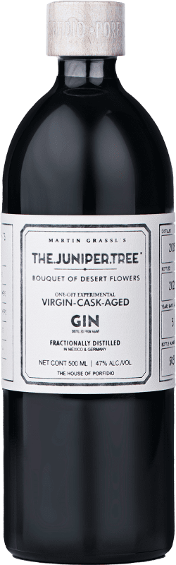 74,95 € Free Shipping | Genever Gin Porfidio The Juniper Tree Oak Cask Barrel Aged Mexico 5 Years Medium Bottle 50 cl