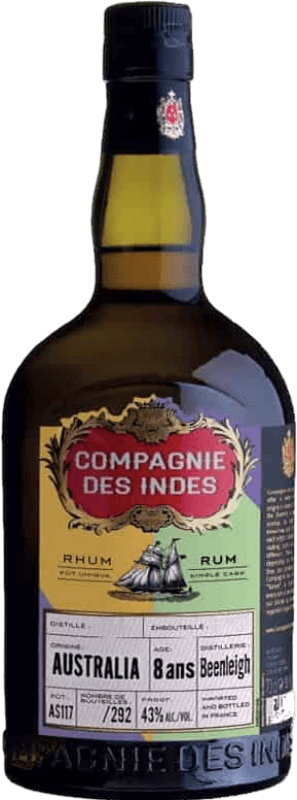 86,95 € 免费送货 | 朗姆酒 Compagnie des Indes Australia Beenleigh 法国 8 岁 瓶子 70 cl