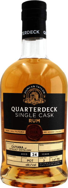 417,95 € Kostenloser Versand | Rum Uitvlugt Quarterdek Diamond Guyana 24 Jahre 70 cl