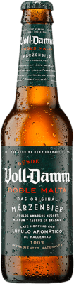 49,95 € Envío gratis | Caja de 24 unidades Cerveza Voll Damm Doble Malta España Botellín Tercio 33 cl