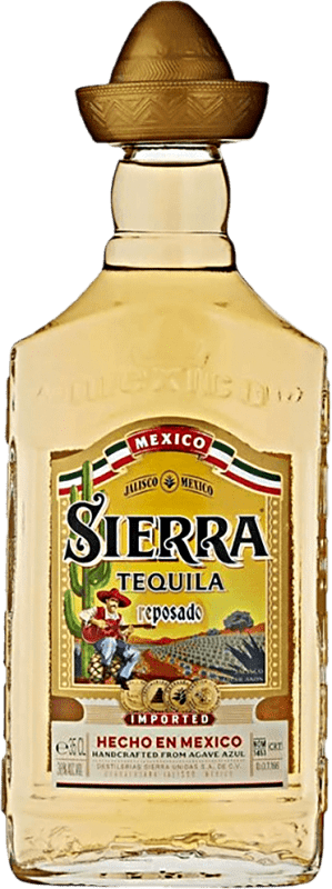 14,95 € Envío gratis | Tequila Sierra Dorado Reposado México Petaca Pequeña 35 cl