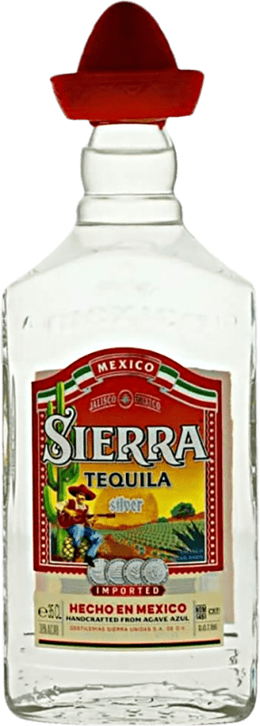 14,95 € Kostenloser Versand | Tequila Sierra Blanco — Weißer Mexiko Kleiner Flachmann 35 cl