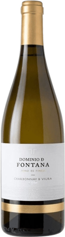 6,95 € Envio grátis | Vinho Tinto Península Dominio de Fontana Chardonnay Viura D.O. Uclés Castela-Mancha Espanha Viura, Chardonnay Garrafa 75 cl