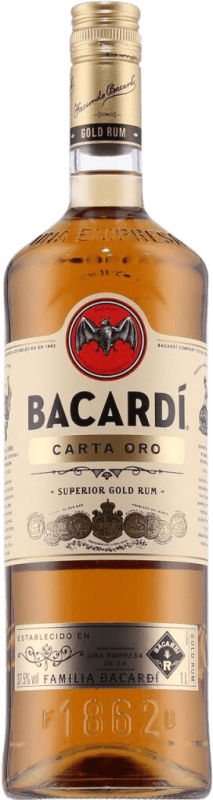 28,95 € 免费送货 | 朗姆酒 Bacardí Carta Oro 波多黎各 瓶子 1 L