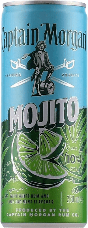 2,95 € Envio grátis | Mixer Captain Morgan White — Branco Jamaica Lata 25 cl Mojito