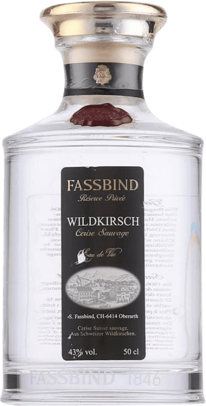 91,95 € Free Shipping | Pomace Brandy S. Fassbind Switzerland Medium Bottle 50 cl Wilde Kirsche — Wild Cherry