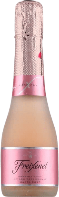 3,95 € 免费送货 | 桃红起泡酒 Freixenet Carta Seco — 干型 Rosé — 桃红葡萄酒 D.O. Cava 加泰罗尼亚 西班牙 Garnacha — 歌海娜 小瓶装 20 cl