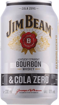 53,95 € Spedizione Gratuita | Scatola da 12 unità Bibite e Mixer Jim Beam Cola Zero Comunità di Madrid Spagna Lattina 33 cl