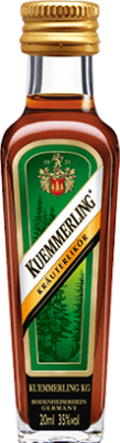 10,95 € Envio grátis | Caixa de 12 unidades Licor de ervas Kümmerling Alemanha Garrafa Miniatura 2 cl