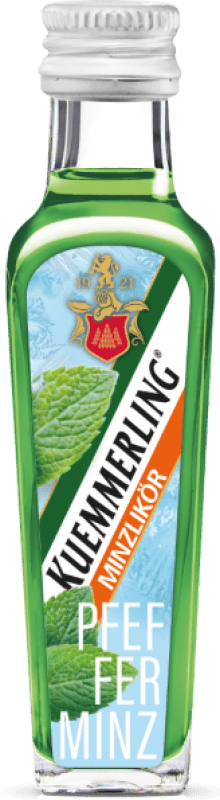 19,95 € 送料無料 | 25個入りボックス ハーブリキュール Kümmerling ドイツ ミニチュアボトル 2 cl Pfefferminze — ペパーミント
