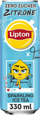 0,95 € Envio grátis | Refrescos e Mixers Lipton Zitrone Ice Tea Sparkling Zero Alemanha Lata 33 cl