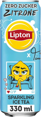 0,95 € 免费送货 | 碳酸饮料 Lipton Zero Sparkling — 起泡的 德国 罐 33 cl Zitrone — 柠檬, Ice Tea — 冰茶
