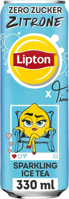 0,95 € Kostenloser Versand | Softdrinks Lipton Zero Sparkling — Sekt Deutschland Dose 33 cl Zitrone, Ice Tea — Eistee