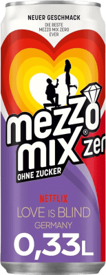 17,95 € Envío gratis | Caja de 24 unidades Refrescos y Mixers Mezzo Mix Zero Alemania Lata 33 cl