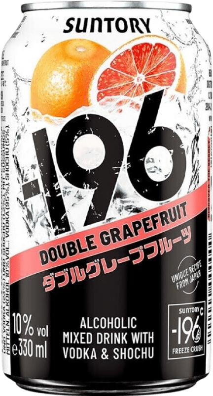 39,95 € Бесплатная доставка | Коробка из 12 единиц Миксер Suntory 196 Double Сообщество Мадрида Испания Жестяная банка 33 cl Grapefruit — Грейпфрут