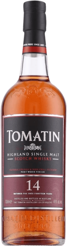 88,95 € Бесплатная доставка | Виски из одного солода Tomatin горная местность Объединенное Королевство 14 Лет бутылка 70 cl