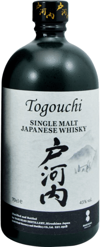 69,95 € Kostenloser Versand | Single Malt Whisky Sakurao Togouchi Japan 70 cl