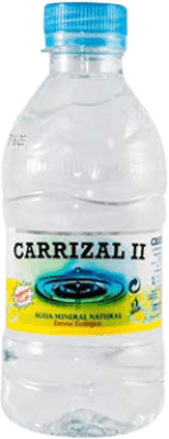 8,95 € Envío gratis | Caja de 24 unidades Agua Zerep Carrizal II Mineral Natural España Botellín Tercio 33 cl PET