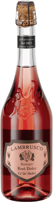 6,95 € Envio grátis | Espumante rosé Ca' De' Medici Remigio Rosè Dolce Doce Itália Lambrusco Garrafa 75 cl