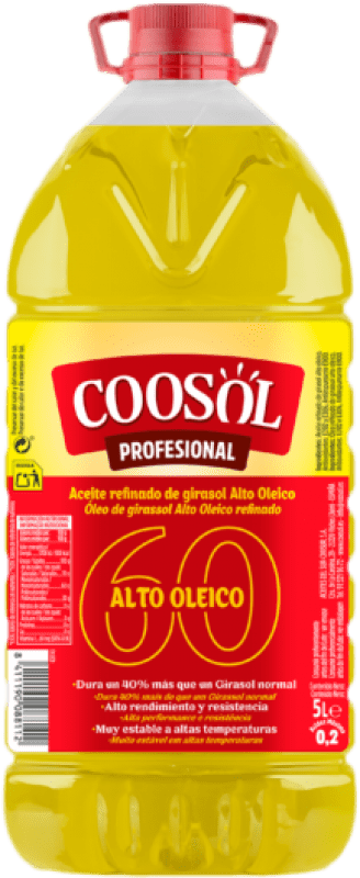 92,95 € Бесплатная доставка | Растительное масло Coosur Coosol Profesional Girasol Alto Oleico Испания Графин 5 L