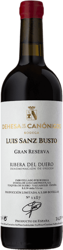 138,95 € Envío gratis | Vino tinto Dehesa de los Canónigos Luis Sanz Gran Reserva D.O. Ribera del Duero Castilla y León España Tempranillo, Albillo Botella 75 cl