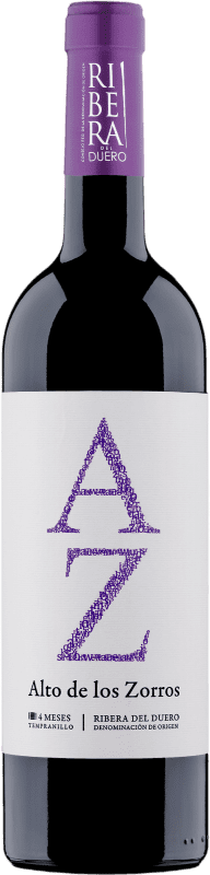 9,95 € Envoi gratuit | Vin rouge Solterra AZ Alto de los Zorros 4 Meses D.O. Ribera del Duero Castille et Leon Espagne Tempranillo Bouteille 75 cl