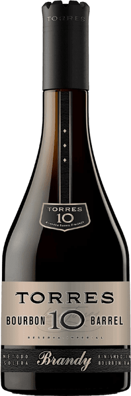 16,95 € Envio grátis | Brandy Conhaque Torres 10 Bourbon Barrel Galiza Espanha Garrafa 70 cl