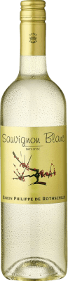 13,95 € Envio grátis | Vinho branco Philippe de Rothschild Les Cépages I.G.P. Vin de Pays d'Oc Bordeaux França Sauvignon Branca Garrafa 75 cl