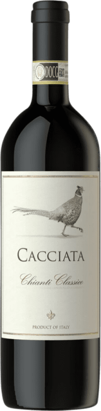 17,95 € Spedizione Gratuita | Vino Rosso Cacciata Classico D.O.C.G. Chianti Toscana Italia Cabernet Sauvignon, Sangiovese 75 cl