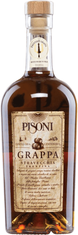 25,95 € 免费送货 | 格拉巴酒 Pisoni Trentina Stravecchia D.O.C. Trentino 特伦蒂诺 意大利 Moscato — 麝香葡萄, Teroldego — 特罗尔德戈, Marzemino — 马尔泽米诺, Chardonnay — 莎当妮, Pinot Gris — 灰皮诺 中瓶装 50 cl