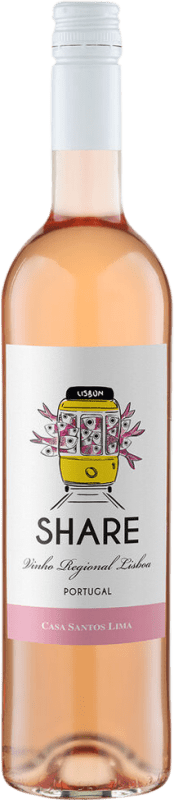 10,95 € 免费送货 | 桃红葡萄酒 Santos Lima Share Cascata Semiseco — 半干型 I.G. Vinho Regional de Lisboa Lisboa 葡萄牙 Touriga Nacional, Tinta Roriz, Castelão — 卡斯特朗 瓶装 75 cl